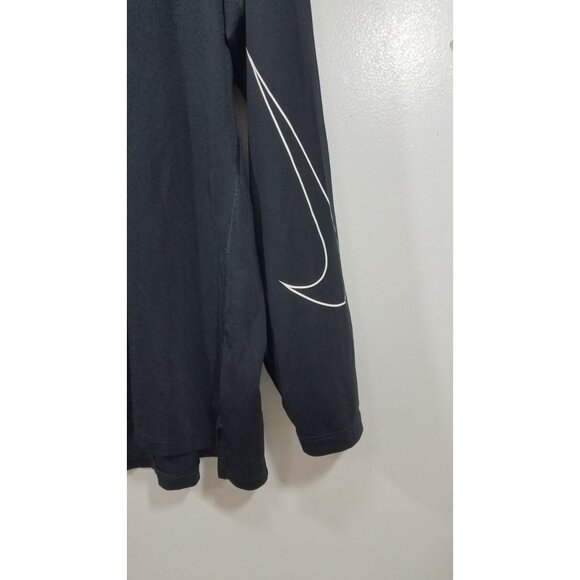 Nike Pro Dri-Fit Slim Fit Black Long Sleeve Shirt XXL 2XLPolyester - Picture 3 of 12